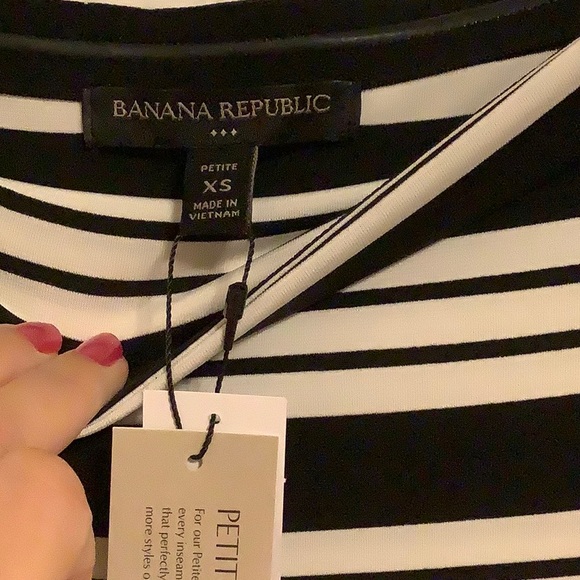 NWT Banana Republic XS White/Black Maxi-Dress - Picture 4 of 4